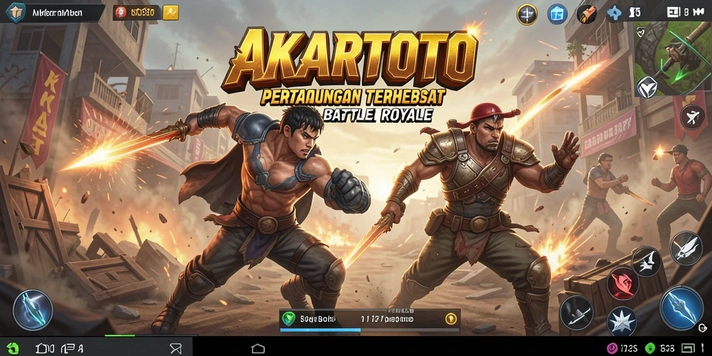 Tangkapan layar menampilkan aksi intens dari gameplay Battle Royale.