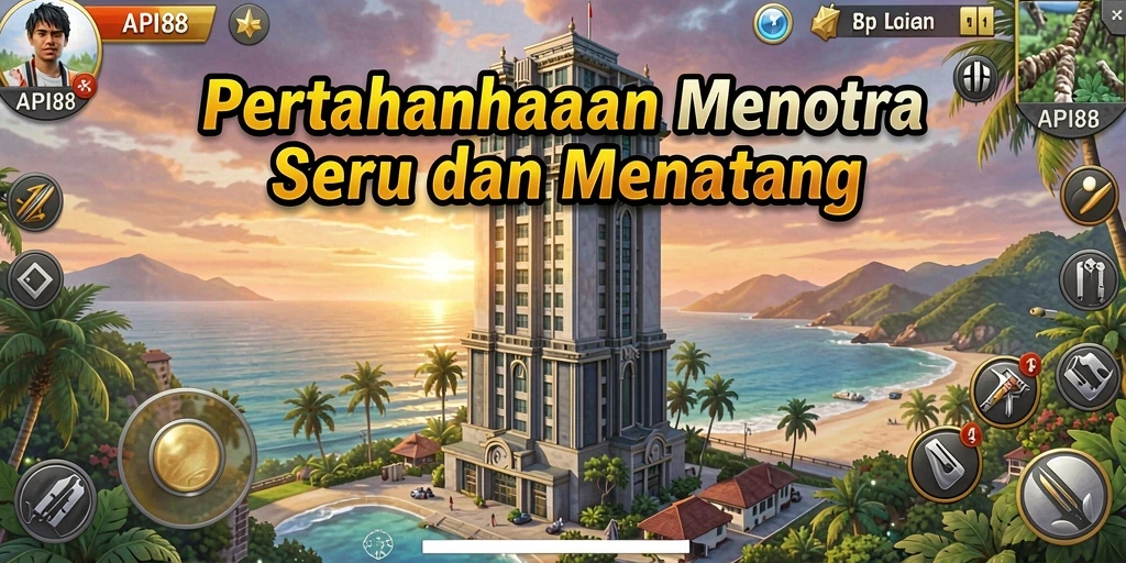 Screenshot gameplay API88 yang menampilkan pertahanan menara dalam aksi.