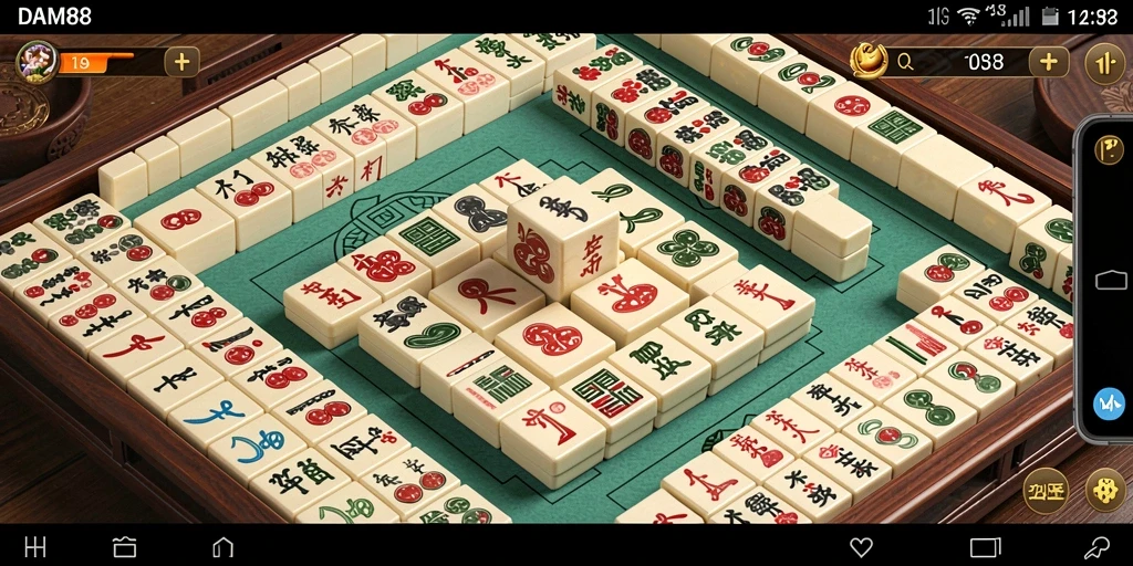 Screenshot gameplay <strong>DAM88</strong> menampilkan keseruan bermain Mahjong.