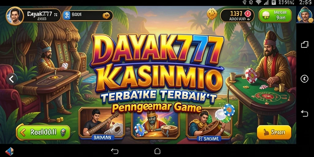 Tangkapan layar menunjukkan gameplay seru DAYAK777 di kasino.