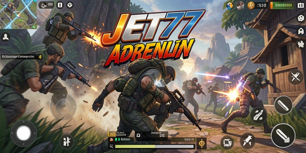 Tampilan gameplay JET77 yang penuh aksi dan ketegangan.