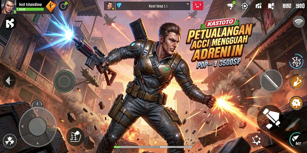 Screenshot gameplay KASTOTO menampilkan aksi seru dan grafis memukau.