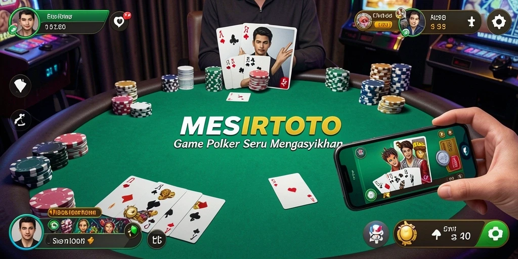 Tampilan gameplay Poker seru di MESIRTOTO.