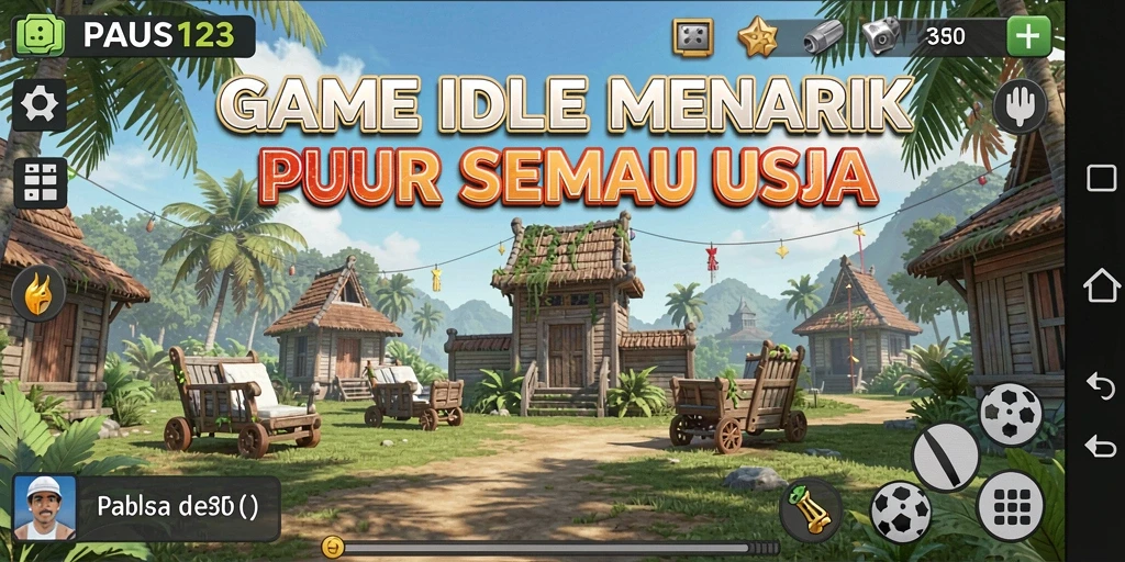 Screenshot utama PAUS123 menampilkan gameplay santai dan menyenangkan.