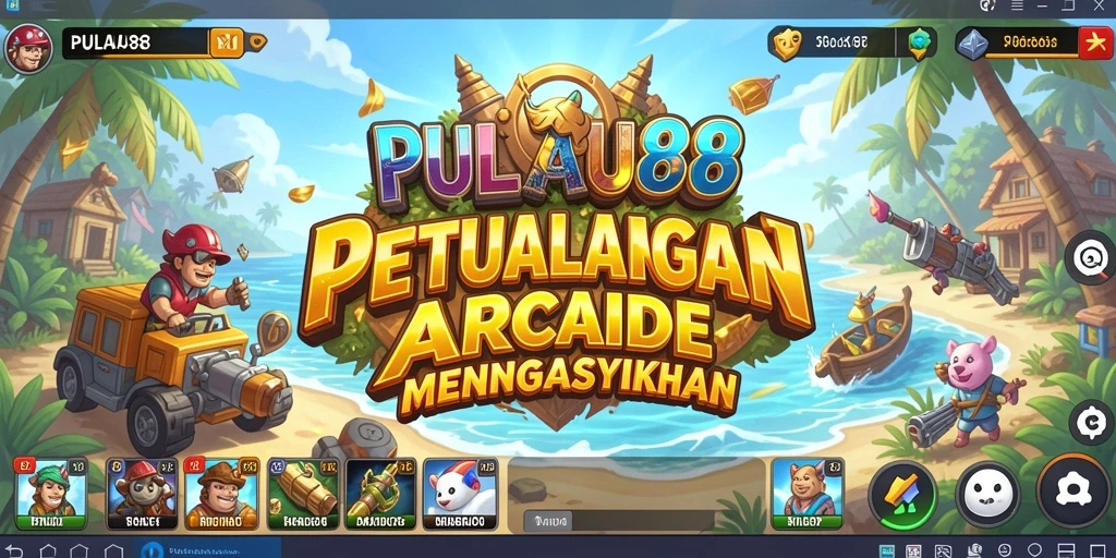 Tampilan menarik dari gameplay PULAU88 dengan karakter berwarna cerah.