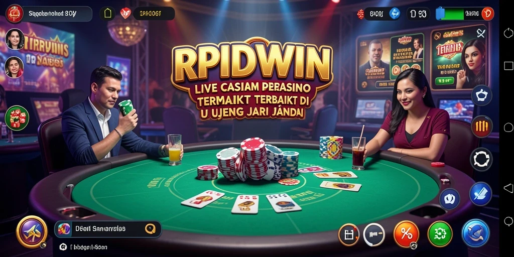 Tampilan screenshot gameplay RPIDWIN dengan dealer profesional di Live Casino.