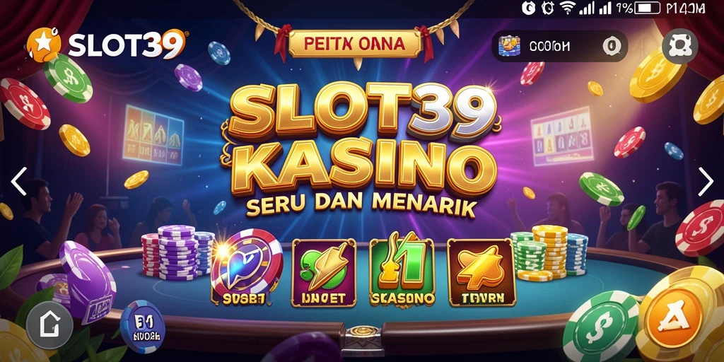 Tampilan gameplay SLOT39 dengan berbagai tema slot yang menarik.