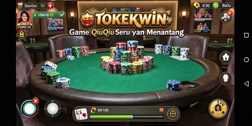 Tampilan menarik dari gameplay QiuQiu TOKEKWIN.