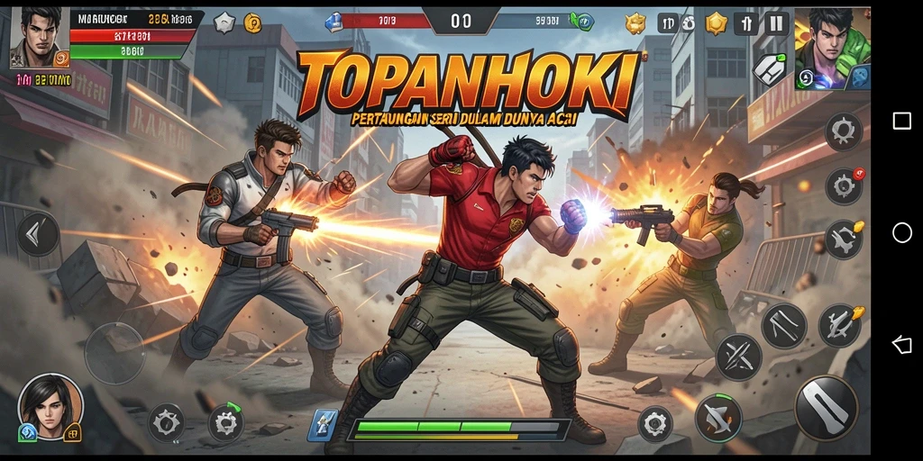 Tampilan seru gameplay aksi dari TOPANHOKI.